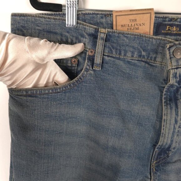 NWT POLO RALPH LAUREN THE SULLIVAN SLIM Jeans SUPERIOR COMFORT &‎ SLIM Sz 40/30 - Picture 9 of 13